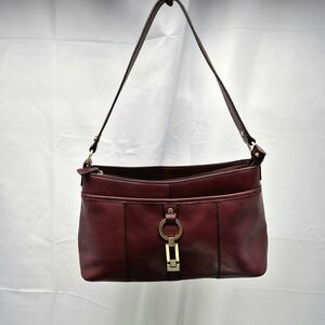 Vintage Etienne Aigner Burgundy Oxblood Leather Shoulder Bag Classic Minimalist